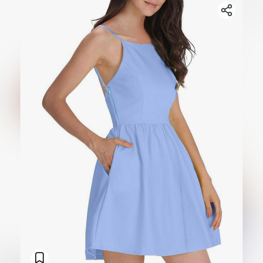 Women Sexy Spaghetti Strap Mini Casual Dress